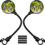2-Piece Convex Bicycle Mirrors – Universal HD Handlebar Mirrors with 360-Degree Rotation and Wider Field of View for Bicycles and Electric Bikes
