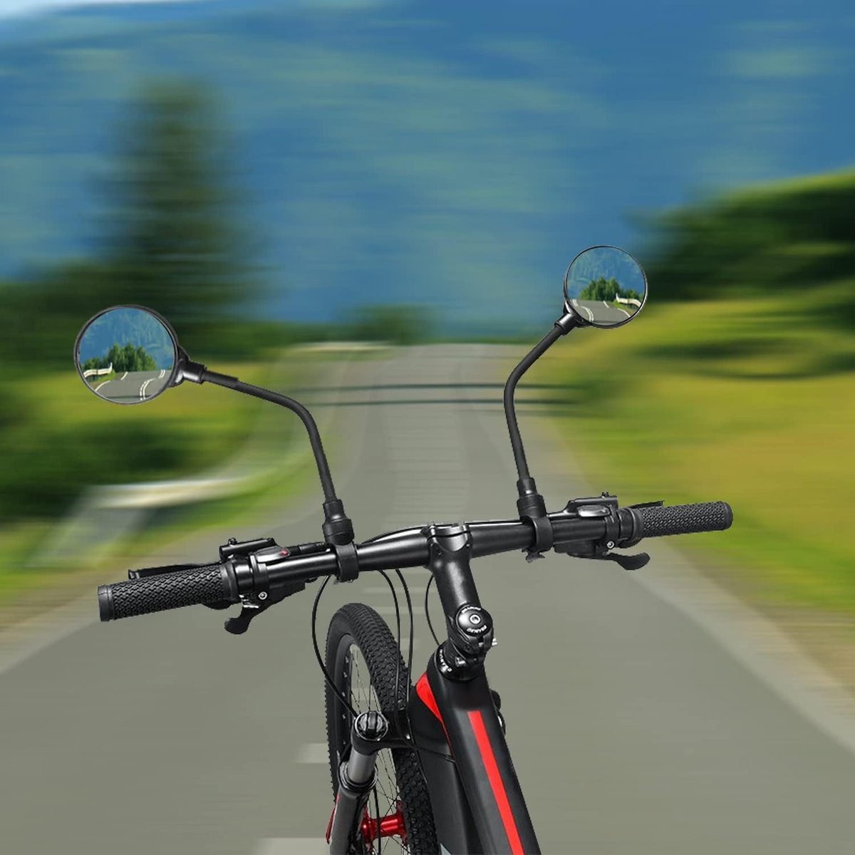 2-Piece Convex Bicycle Mirrors - Universal HD Handlebar Mirrors with 360-Degree Rotation and Wider Field of View for Bicycles and Electric Bikes 2 2-Piece Convex Bicycle Mirrors – Universal HD Handlebar Mirrors with 360-Degree Rotation and Wider Field of View for Bicycles and Electric Bikes - image 2
