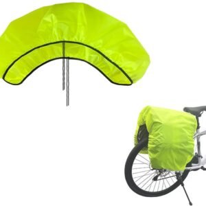 Bicycle cover – 126 x 66 cm – Rain cover for bicycle panniers – Glow clear – Rear bag cover – Waterproof bicycle basket cover for bicycles – Mountain bikes