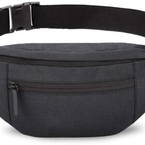 Fanny pack – Sports fanny pack – Running belt – Large fanny pack – Men’s and women’s – Fanny pack – Pouch – LIGHTWEIGHT RUNNING – For travel/on the go – Dark gray