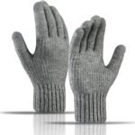 Winter Gloves – Men’s Gloves – Warm Winter Gloves – Thick Unisex Gloves – Women’s Gloves – Thermal Wool – Knitted Touchscreen Gloves – Perfect for Motorcycling – Outdoor Work – Sports – Christmas – Christmas Gift