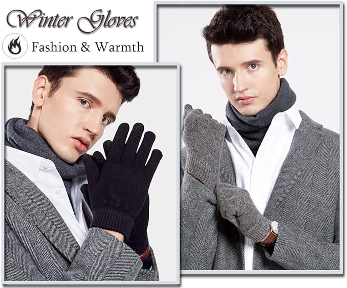 Winter Gloves - Men's Gloves - Warm Winter Gloves - Thick Unisex Gloves - Women's Gloves - Thermal Wool - Knitted Touchscreen Gloves - Perfect for Motorcycling - Outdoor Work - Sports - Christmas - Christmas Gift 4 Winter Gloves – Men’s Gloves – Warm Winter Gloves – Thick Unisex Gloves – Women’s Gloves – Thermal Wool – Knitted Touchscreen Gloves – Perfect for Motorcycling – Outdoor Work – Sports – Christmas – Christmas Gift - image 4