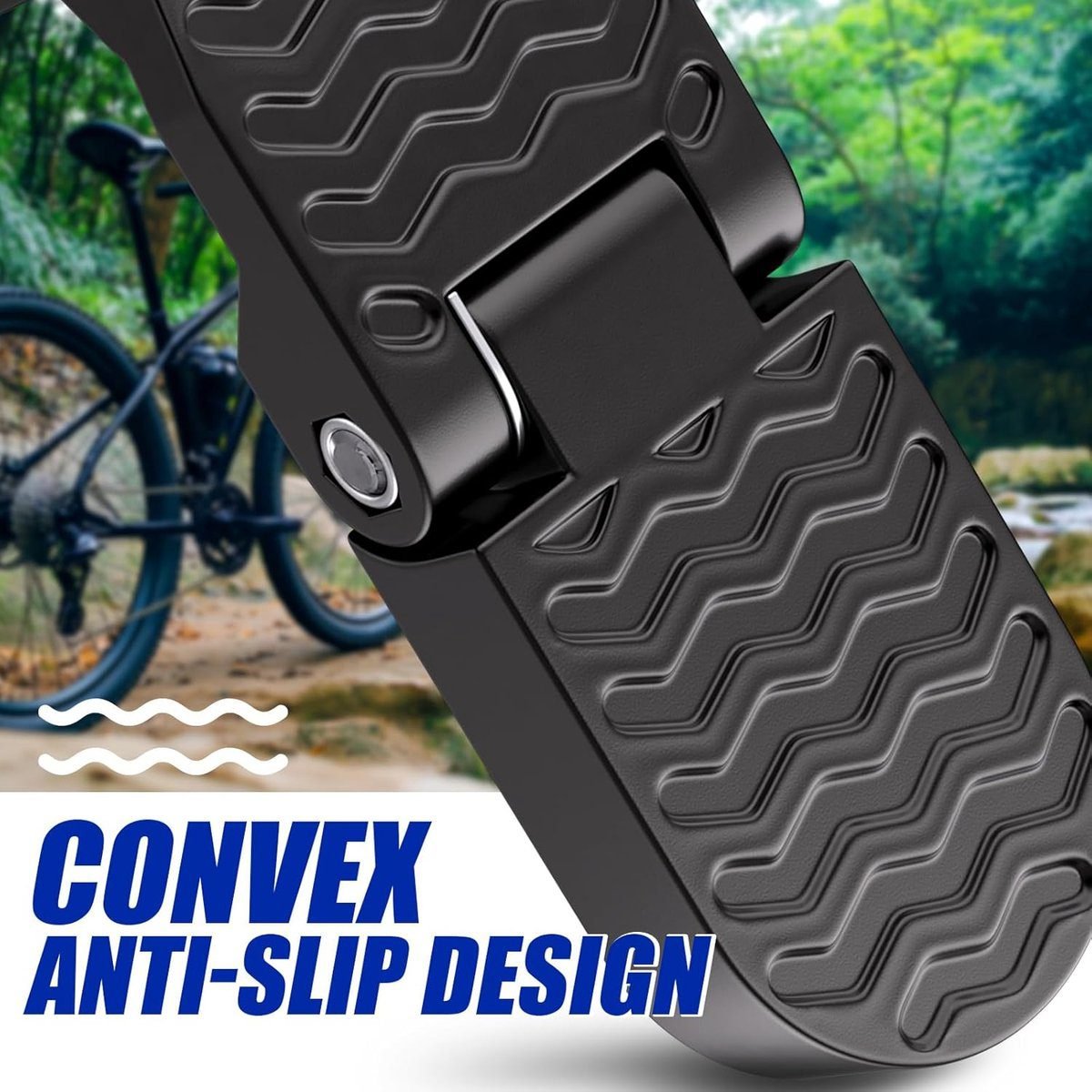 2-Piece Set - Bicycle Pedals - Pedal - U-Shaped Pedals for Electric Bikes - Aluminum Bicycle Pedals - Non-Slip Electric Bike Pedals - Folding Pedals - For Electric Bikes, Mountain Bikes, Folding Bikes - 10mm U-Slot - Black 4 2-Piece Set – Bicycle Pedals – Pedal – U-Shaped Pedals for Electric Bikes – Aluminum Bicycle Pedals – Non-Slip Electric Bike Pedals – Folding Pedals – For Electric Bikes, Mountain Bikes, Folding Bikes – 10mm U-Slot – Black - image 4