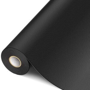 50 Self-Adhesive Repair Patches for Artificial Leather, 10x10cm, Black