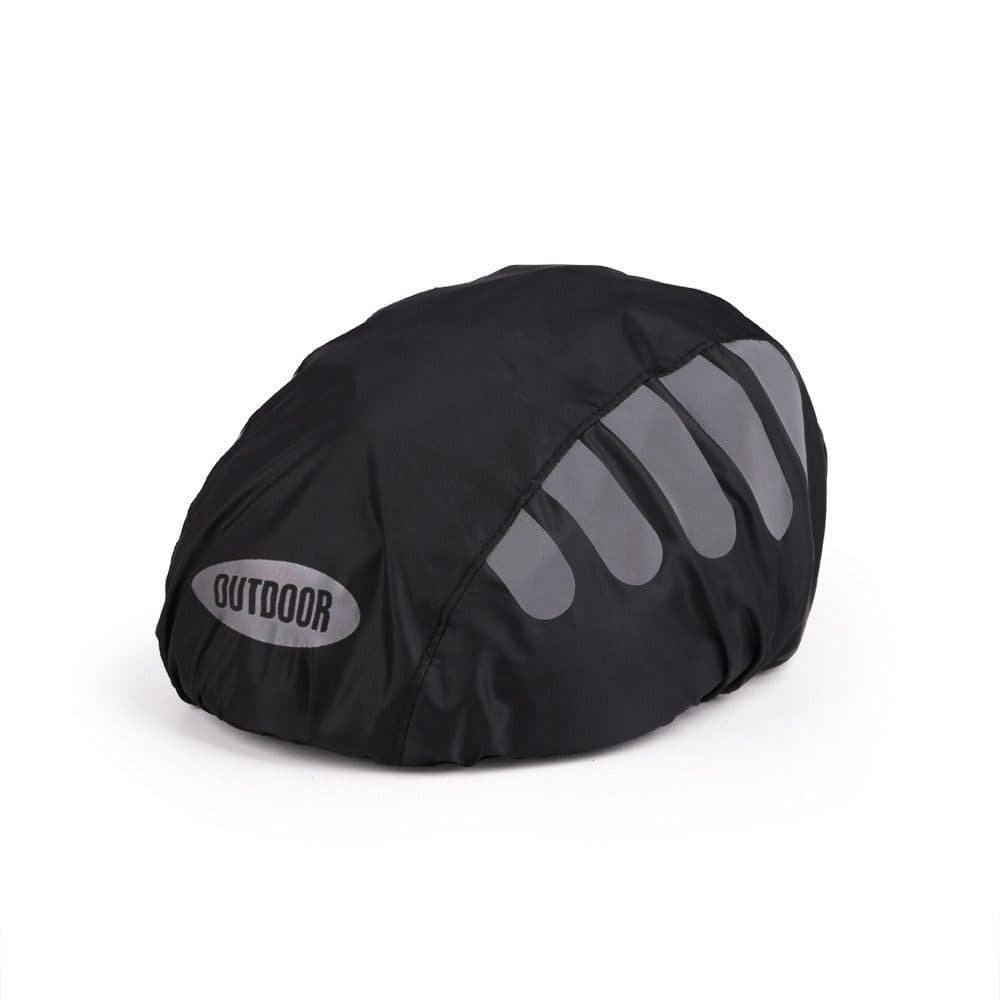 Reflective Bicycle Helmet Cover, Water and Wind Resistant Rain Cover, Black 1 Reflective Bicycle Helmet Cover, Water and Wind Resistant Rain Cover, Black