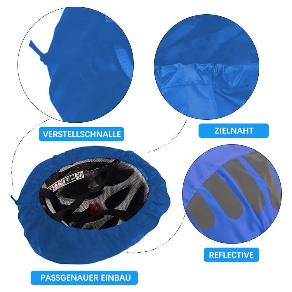 Reflective Bicycle Helmet Cover, Water and Wind Resistant Rain Cover, Black 3 Reflective Bicycle Helmet Cover, Water and Wind Resistant Rain Cover, Black - image 3