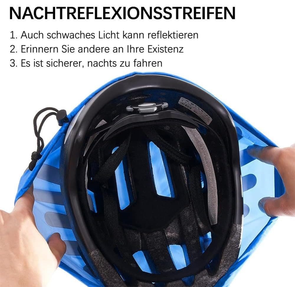 Reflective Bicycle Helmet Cover, Water and Wind Resistant Rain Cover, Black 5 Reflective Bicycle Helmet Cover, Water and Wind Resistant Rain Cover, Black - image 5