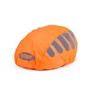 Reflective Bicycle Helmet Cover, Universal Wind and Water Resistant, Compatible with All Bikes, Orange