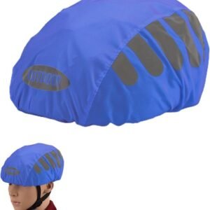 Reflective Bicycle Helmet Cover, Wind and Water Resistant, Universal Fit, Blue