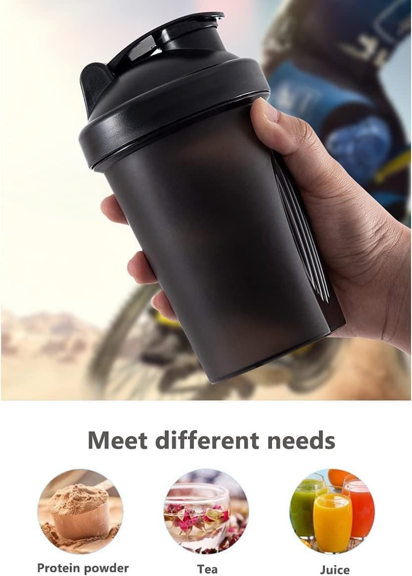 400ml Protein Shaker with Leak-proof Design, Stainless Steel Strainer and Measuring Scale, Multiple Colors, White 4 400ml Protein Shaker with Leak-proof Design, Stainless Steel Strainer and Measuring Scale, Multiple Colors, White - image 4