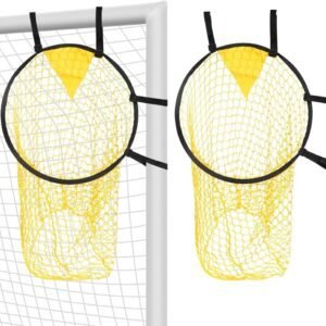 2-Pack Soccer Goal Net for Shooting Training, Portable Foldable, 6x4ft, Yellow