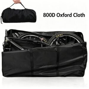 800D Oxford Cloth Bicycle Bag, Mountain Bike & Road Bike Storage Bag(14-16 fold version: 75*40*65CM / bag 28*14CM)