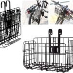 Foldable Bicycle Basket Removable Metal Mesh with Quick Release