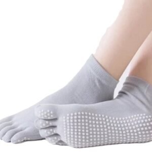 Full Toe Yoga Socks | Full Toe Yoga Sock | With Anti-Slip Bottom | Anti-Slip Socks | Pilates Socks | Size 36-40 | Grey