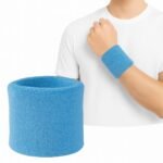 Wristband Set | Sweatband | Sweatbands | Wrist | Sports Bands | 1 Piece | 8 x 10 CM | Light Blue