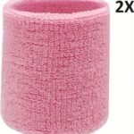 Wristbands Set of 2 | Sweatband | Sweatbands | Wrist | Sports Bands | 1 Piece | 8 x 8 CM | Light Pink