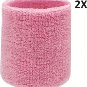 Wristbands Set of 2 | Sweatband | Sweatbands | Wrist | Sports Bands | 1 Piece | 8 x 8 CM | Light Pink