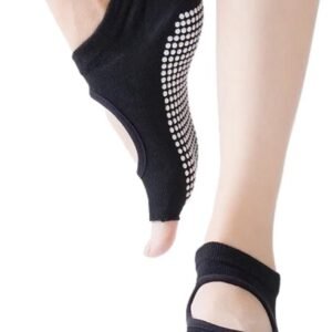 Yoga Socks Full Open Toe | Full Toe Yoga Sock | With Anti-Slip Bottom | Anti-Slip Socks | Pilates Socks | Size 36-40 | Black
