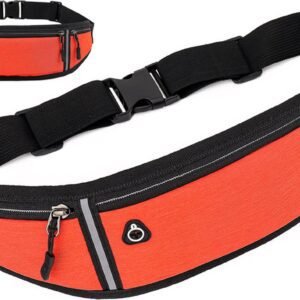 Waist Bag | Running Belt | With Phone Holder | With Smartphone Holder | Reflective | Running Bag | Orange