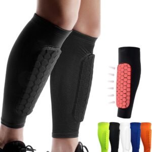 Shin guards-football shin guards - Honeycomb compression sock type football shin guards - Suitable for boys, teenagers and adults - Football defender shin guards - Excellent shock absorption - Lightweight and comfortable-S