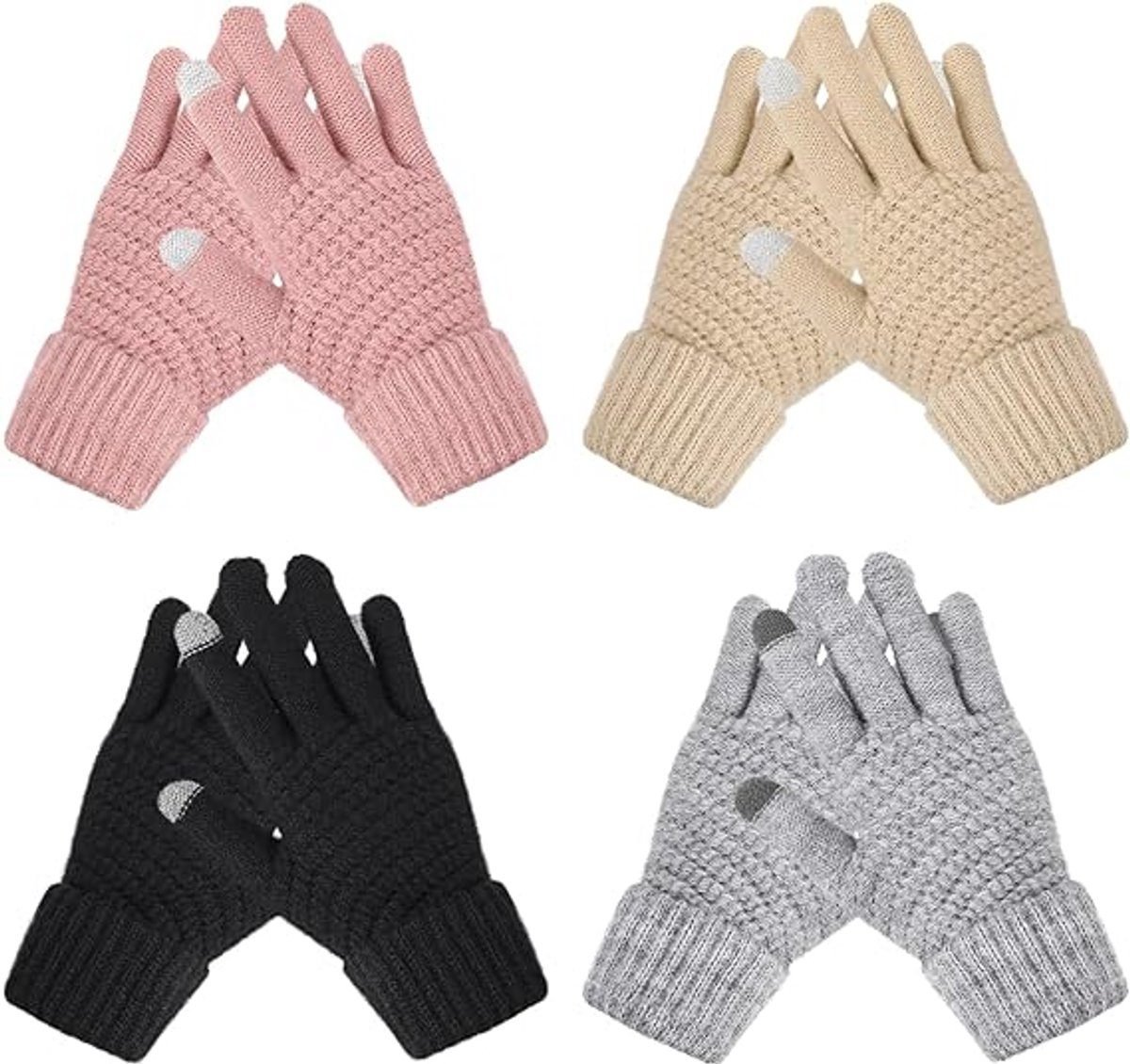 Touchscreen Winter Gloves - Women's Sports Gloves - Waterproof and Windproof - Elastic Cuff - Scooter and Bicycle (4 Pieces) 1 Touchscreen Winter Gloves – Women’s Sports Gloves – Waterproof and Windproof – Elastic Cuff – Scooter and Bicycle (4 Pieces)