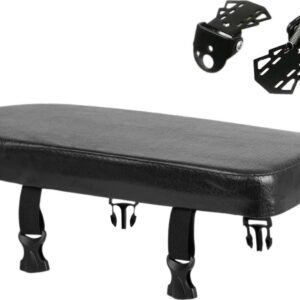 Rear Bicycle Seat – With Footrests – Rear Bicycle Seat – Luggage Carrier Cushion – Bicycle Seat Set – Rear Bicycle Seat – Bicycle Carrier Cushion – Universal – Black – Electric Bicycle/ Bicycles/Electric Scooter – Thickened – Soft