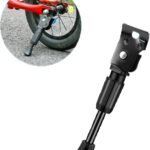 12 Inch – Bicycle Stand for Children’s Bikes – MTB Kickstand – Single Bicycle Stand – Bicycle Accessories for Children – Bicycle Stand – Side Stand for Bicycles – Bicycle, E-Bike, City Bike & Mountain Bike – Black – Easy to Install
