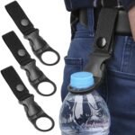 Bottle Hanger – 3 Pieces – 27mm – Universal Bottle Holder – Water Bottle Holder – Belt Holder – Waist Bottle Holder – Hip Bottle Holder – Bottle Holder Belt – Drinking Bottle Holder – Black