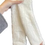 Gloves – Half Fingerless Gloves – Fingerless Gloves for Women – Hand Warmers – Wrist Warmers – Winter Gloves for Running, Cycling and Outdoors – One Size/27.5×8 Cm – White – 1 Pair