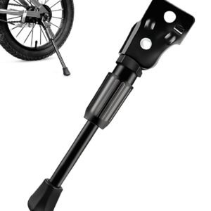 16 Inch – Bicycle Stand for Children’s Bikes – MTB Kickstand – Single Bicycle Stand – Bicycle Accessories for Children – Bicycle Stand – Side Stand for Bicycles – Bicycle, E-Bike, City Bike & Mountain Bike – Black – Easy to Install