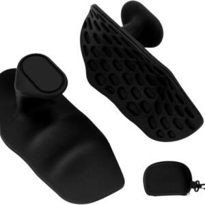 Fitness Strength Training Grips – Rubber Gym Weightlifting Non-Slip Exercise Grips – Breaking Limits Power Grips – Deadlift Straps – Lift Straps – Strength Training – Fingerless Weightlifting Grips – Anti-slip Palm Protectors – 2 Pieces – Black