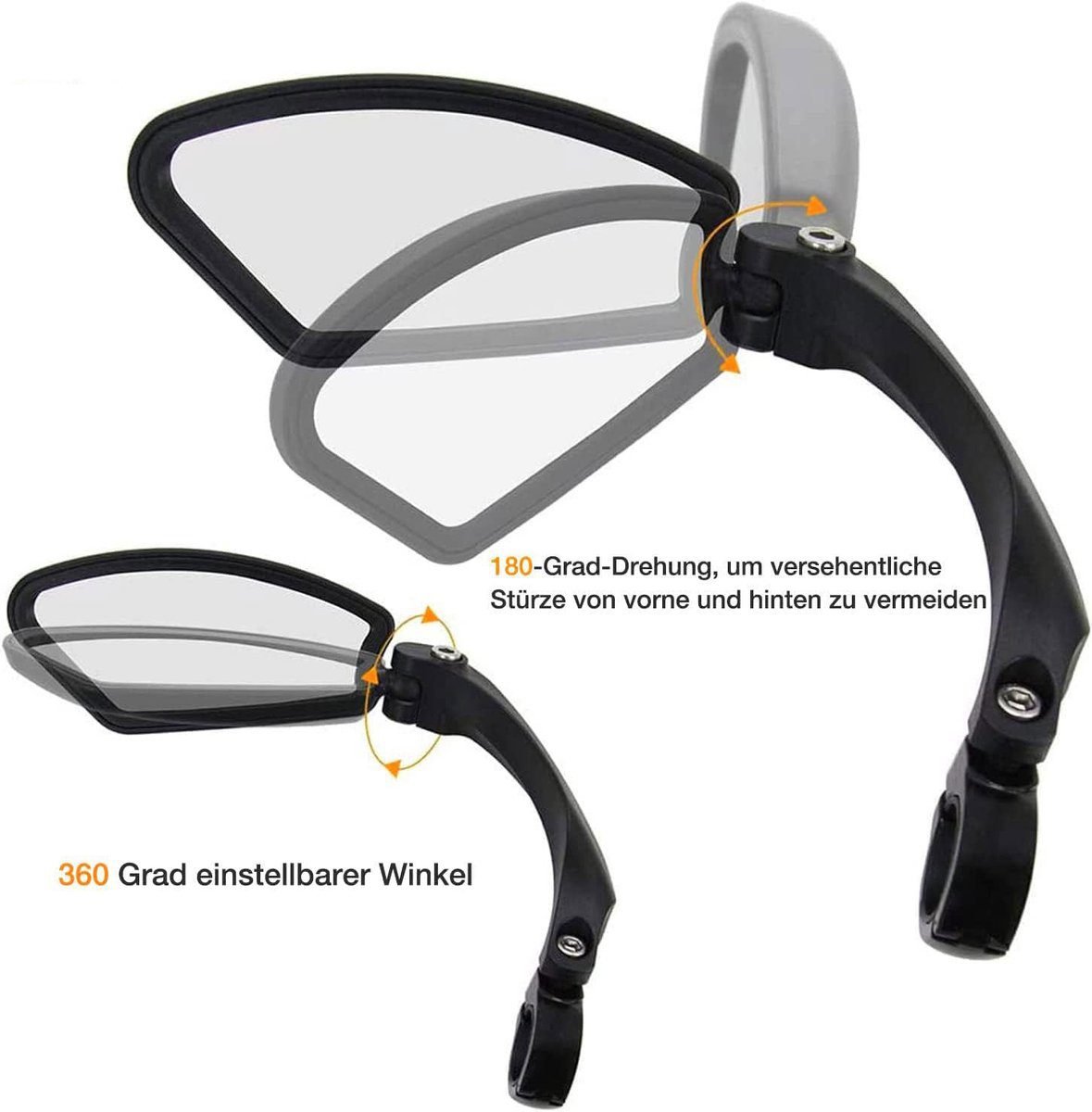 Bicycle Mirror - Professional 360° Adjustable Bicycle Mirror - Practical Left Bicycle Mirror - Handlebar Mirror Left - E-bike - Bicycle Mirror for Handlebars 20-24 mm - Ideal for Bicycles / Mountain Bikes / Everyday Cyclist / Cycling Enthusiast 2 Bicycle Mirror – Professional 360° Adjustable Bicycle Mirror – Practical Left Bicycle Mirror – Handlebar Mirror Left – E-bike – Bicycle Mirror for Handlebars 20-24 mm – Ideal for Bicycles / Mountain Bikes / Everyday Cyclist / Cycling Enthusiast - image 2