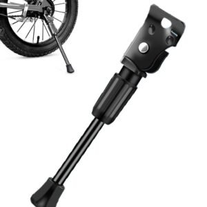 18 Inch – Bicycle Stand for Children’s Bikes – MTB Kickstand – Single Bicycle Stand – Bicycle Accessories for Children – Bicycle Stand – Side Stand for Bicycles – Bicycle, E-Bike, City Bike & Mountain Bike – Black – Easy to Install