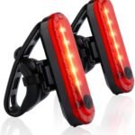 2-Piece Bicycle Light – Bicycle Rear Light – Bicycle Rear Lights – Front Light & Rear Light – USB Rechargeable Bicycle Lighting – LED Bicycle Light – Bicycle Lights – Drop-Resistant & Waterproof – Bicycle Light Suitable For Any Bike – for Night Riding – R