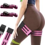 Resistance Bands – Resistance band – Booty bands – Fitness Elastic – Fitness Resistance Bands – Booty bands for training – Blood flow restriction bands – Adjustable BFR training bands – for training your glutes, squat, thighs – Pink