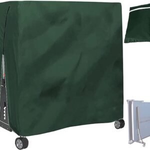 210D Waterproof Table Tennis Table Cover – Table Tennis Table Cover – Waterproof, windproof and UV-resistant – Dustproof – Table Tennis Table Protector – Protective Cover – Foldable Table Tennis Table Cover for Indoor and Outdoor Use – Green – 165×70×185c