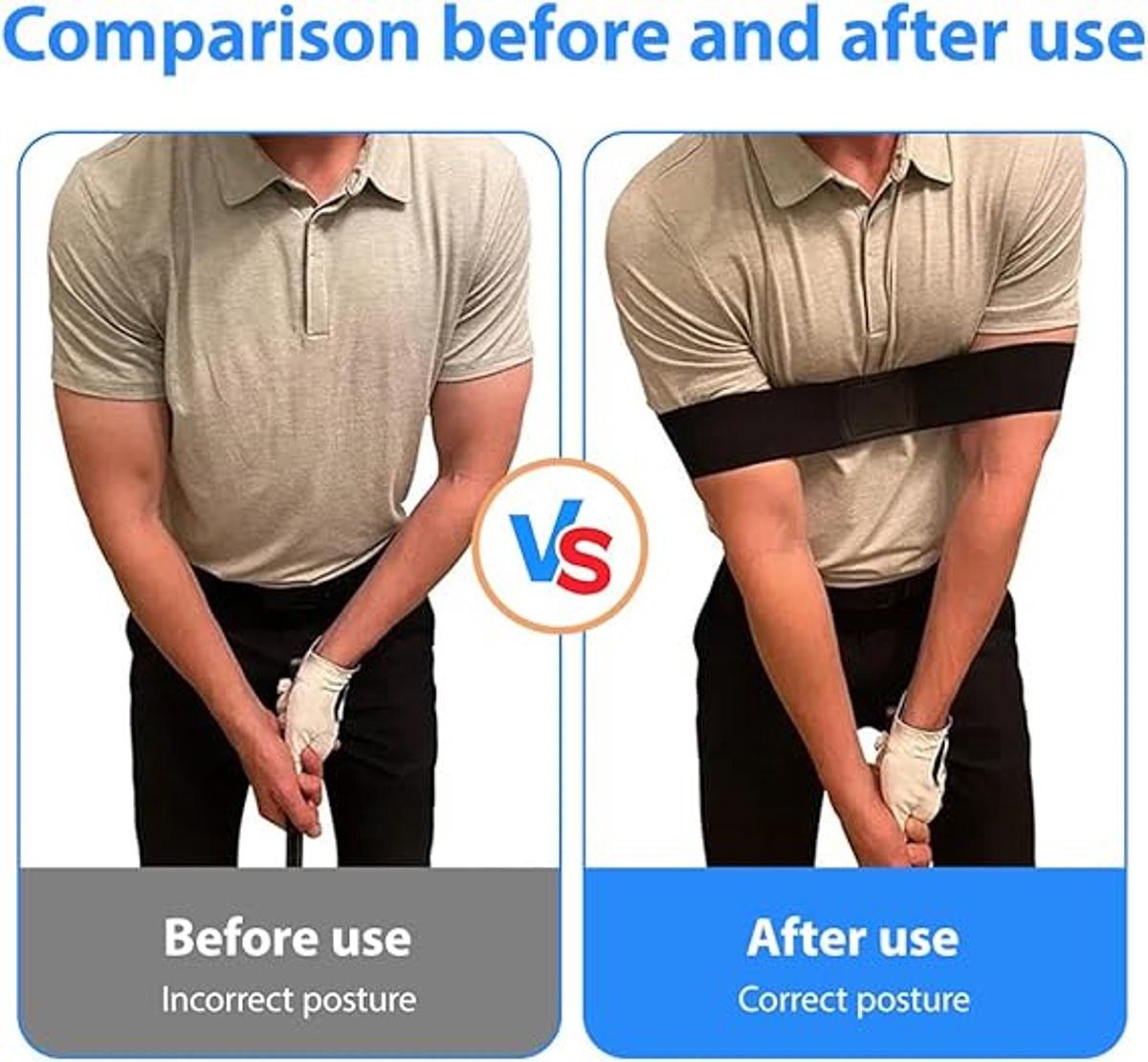 2 pieces - Golf Swing Training Band - golf swing training aids - golf swing trainer - golf training aids - golf accessories for beginners - for movement correction - for men, women and children - 35*7 cm - black 4 2 pieces – Golf Swing Training Band – golf swing training aids – golf swing trainer – golf training aids – golf accessories for beginners – for movement correction – for men, women and children – 35*7 cm – black - image 4