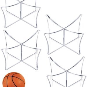 4 pieces – Ball holder – Ball rack – Ball stand – Acrylic ball rack – Ball storage rack – Display rack – football stand – ball holder – acrylic sports ball stand – volleyball support – for basketball, volleyball, football, rugby ball – 12*6.5 cm – transpa