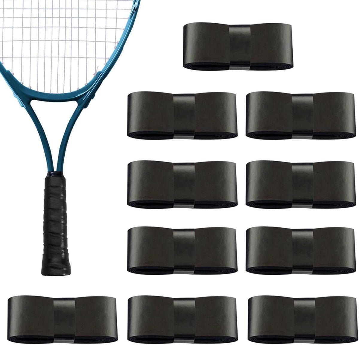 10 pieces - Racket grips - Racket Grip Tape - Badminton grip tape - Tennis racket grip tape - anti-slip grip tape for tennis rackets - replacement overgrip - sports accessories - for tennis rackets, tennis, squash - 1200*25*0.6mm - black 1 10 pieces – Racket grips – Racket Grip Tape – Badminton grip tape – Tennis racket grip tape – anti-slip grip tape for tennis rackets – replacement overgrip – sports accessories – for tennis rackets, tennis, squash – 1200*25*0.6mm – black