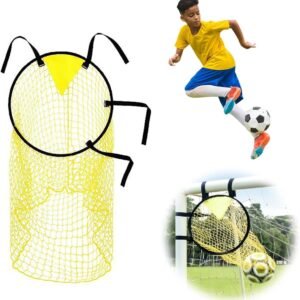Football Net - Cross Target with Ball Net - Football Goal Net - Football Goal - Target Net - Training Equipment - Football Cross - Football Training - Football Training Equipment - Football Goal Net - for precision training - 45*60 cm - yellow
