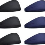 pieces – Headband – elastic sports headbands – sports headbands – for men and women – moisture-wicking hairband – for sports, fitness and running – 23*9 cm – black and blue