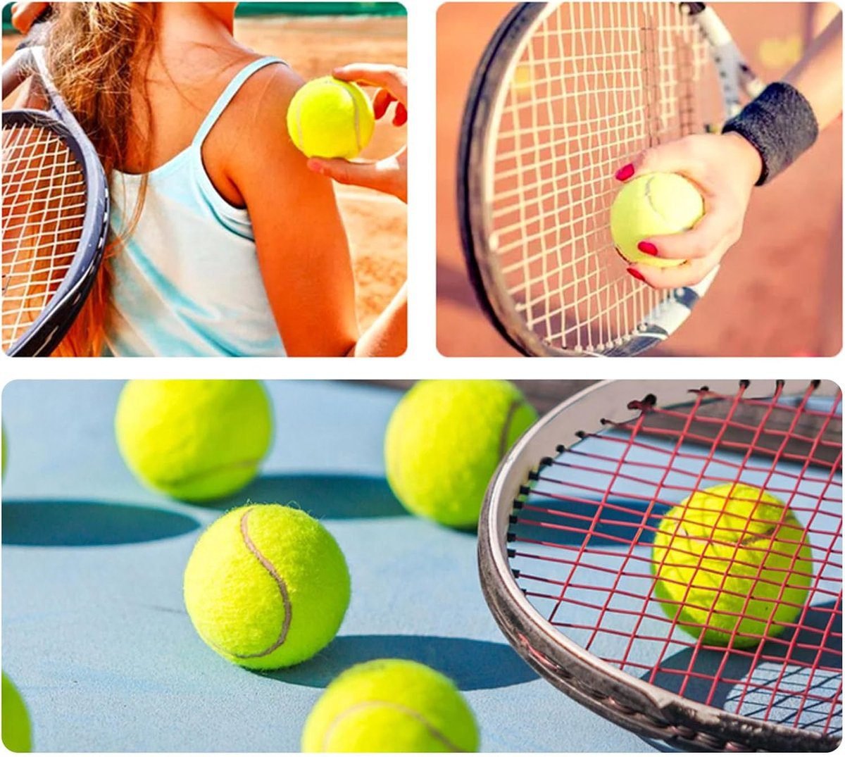 2 pieces - Tennis ball - With 4m rope - Tennis training ball - Training balls - Tennis training set - for personal tennis training, pets, adults, beginner players - 64 mm - green 3 2 pieces – Tennis ball – With 4m rope – Tennis training ball – Training balls – Tennis training set – for personal tennis training, pets, adults, beginner players – 64 mm – green - image 3