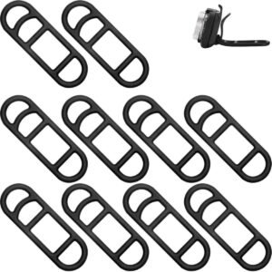10 pieces – bicycle rubber bands – bicycle light holder – bicycle light strap – silicone strap – bicycle accessories – for bicycle headlights and taillights – for flashlight, mobile phones, speaker holder, handlebar sets – 7*2.5*3.8 cm – black