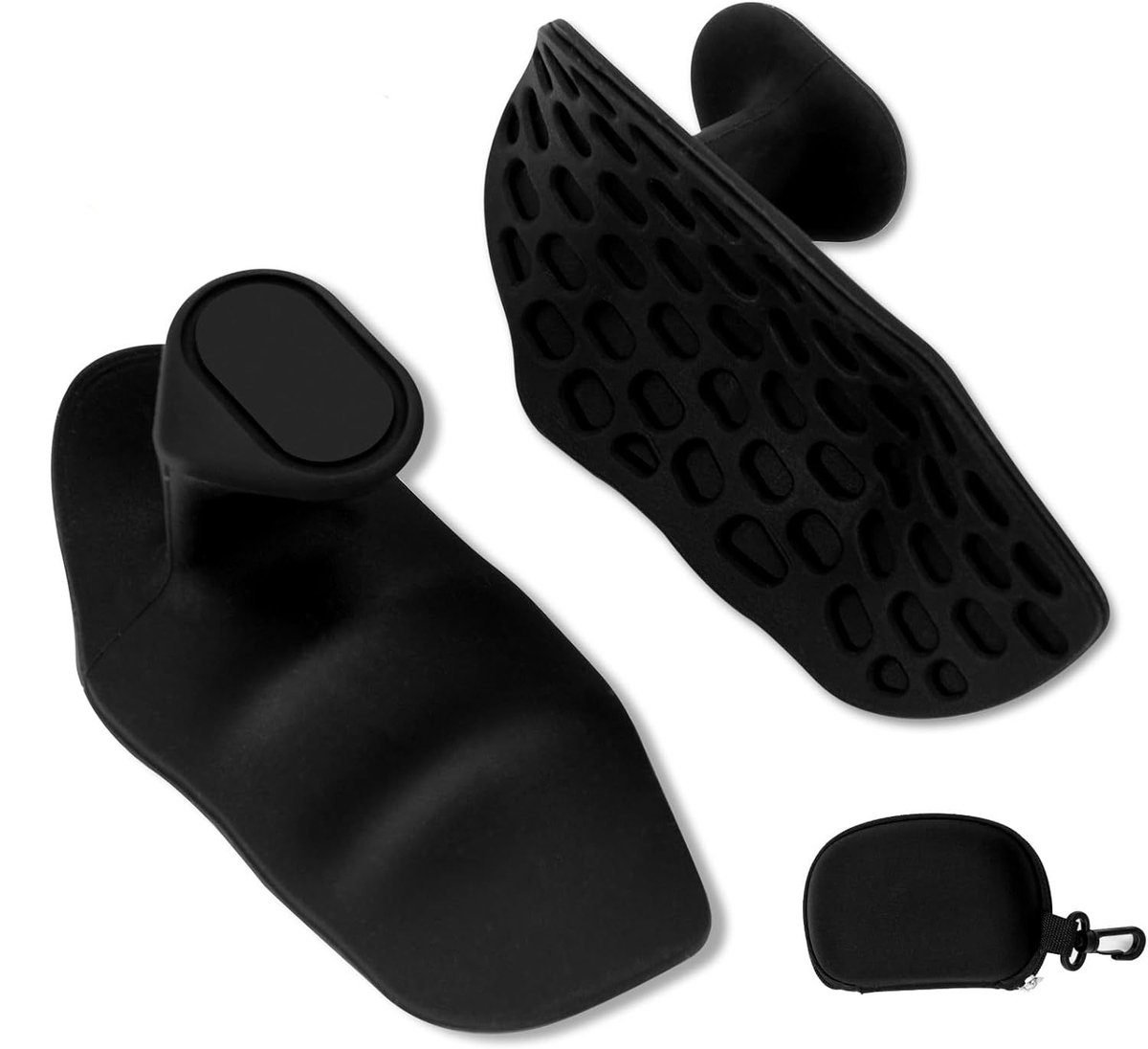 Fitness Strength Training Grips - Pack of 2 - Rubber Gym Weightlifting Non-Slip Exercise Grips - Deadlift Straps - Lift Straps - Strength Training - Fingerless Weightlifting Grips - Non-Slip Palm Protectors - Black 1 Fitness Strength Training Grips – Pack of 2 – Rubber Gym Weightlifting Non-Slip Exercise Grips – Deadlift Straps – Lift Straps – Strength Training – Fingerless Weightlifting Grips – Non-Slip Palm Protectors – Black