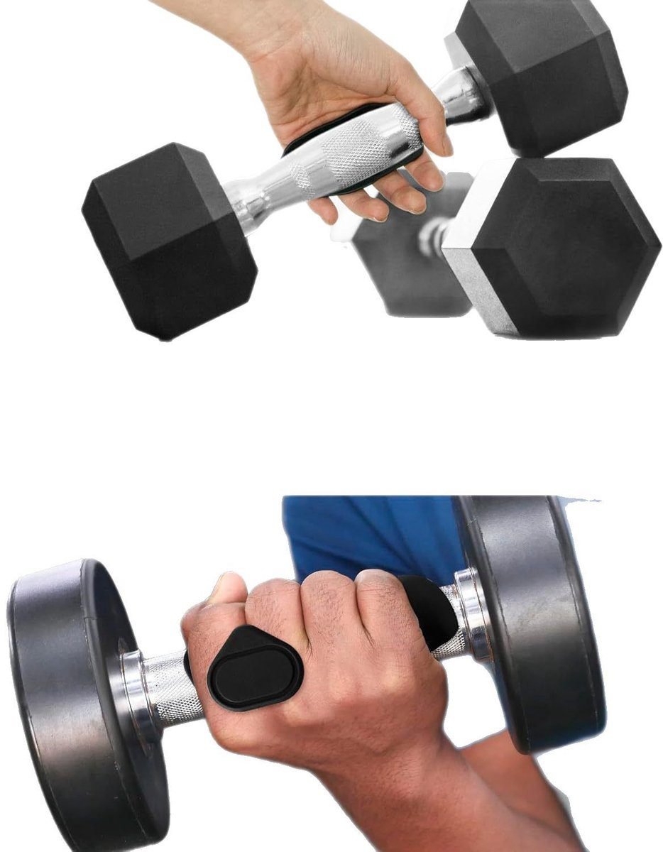 Fitness Strength Training Grips - Pack of 2 - Rubber Gym Weightlifting Non-Slip Exercise Grips - Deadlift Straps - Lift Straps - Strength Training - Fingerless Weightlifting Grips - Non-Slip Palm Protectors - Black 3 Fitness Strength Training Grips – Pack of 2 – Rubber Gym Weightlifting Non-Slip Exercise Grips – Deadlift Straps – Lift Straps – Strength Training – Fingerless Weightlifting Grips – Non-Slip Palm Protectors – Black - image 3