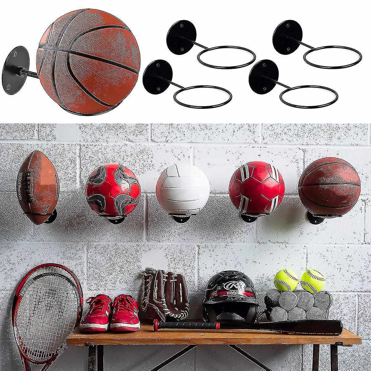 3pcs Wall Mounted Ball Rack Iron Basketball Storage Display Holder Football Rugby Hanging Rack Space Saving - Perfect Black 3pc 1 3pcs Wall Mounted Ball Rack Iron Basketball Storage Display Holder Football Rugby Hanging Rack Space Saving – Perfect Black 3pc