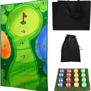 Casual Golf Game Set, 0.8×1.5M Golf Hitting Mat