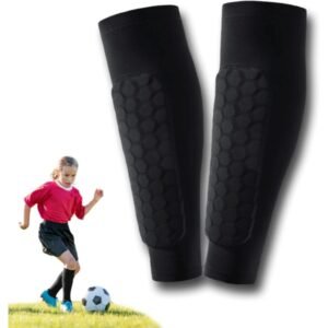 Kids Football Shin Guards and Socks Set Size M