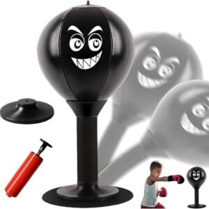 Stress Relief Boxing Ball for Desk with Suction Cup, Compatible with Office and Home Use, Perfect Gift Idea