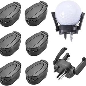6 pcs Golf Ball Picker, Foldable Golf Ball Picker Claw Suction Cup Put On Putter Grip